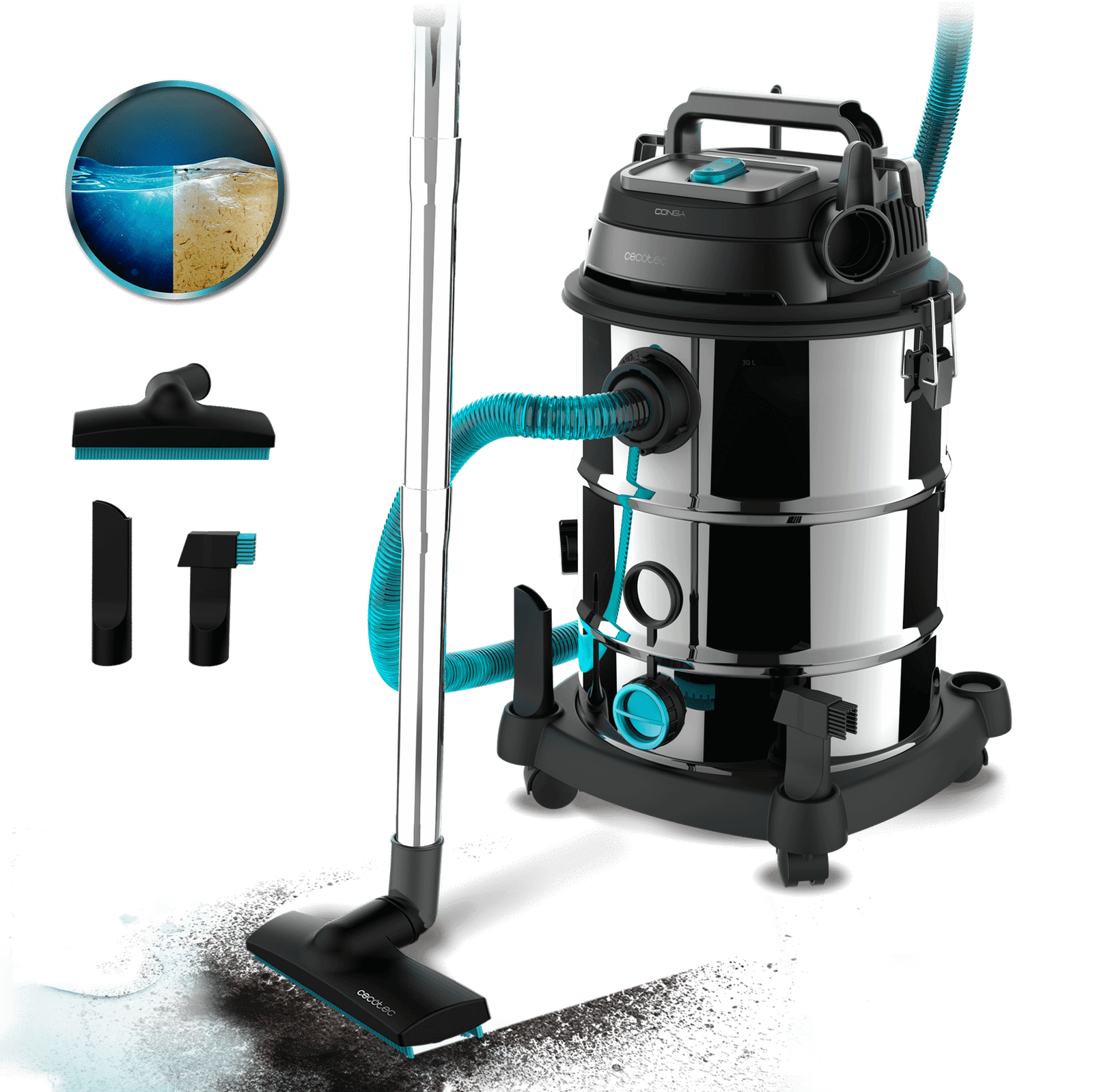 Aspirador Cecotec Conga Rockstar Wet & Dry Steel Max Pro