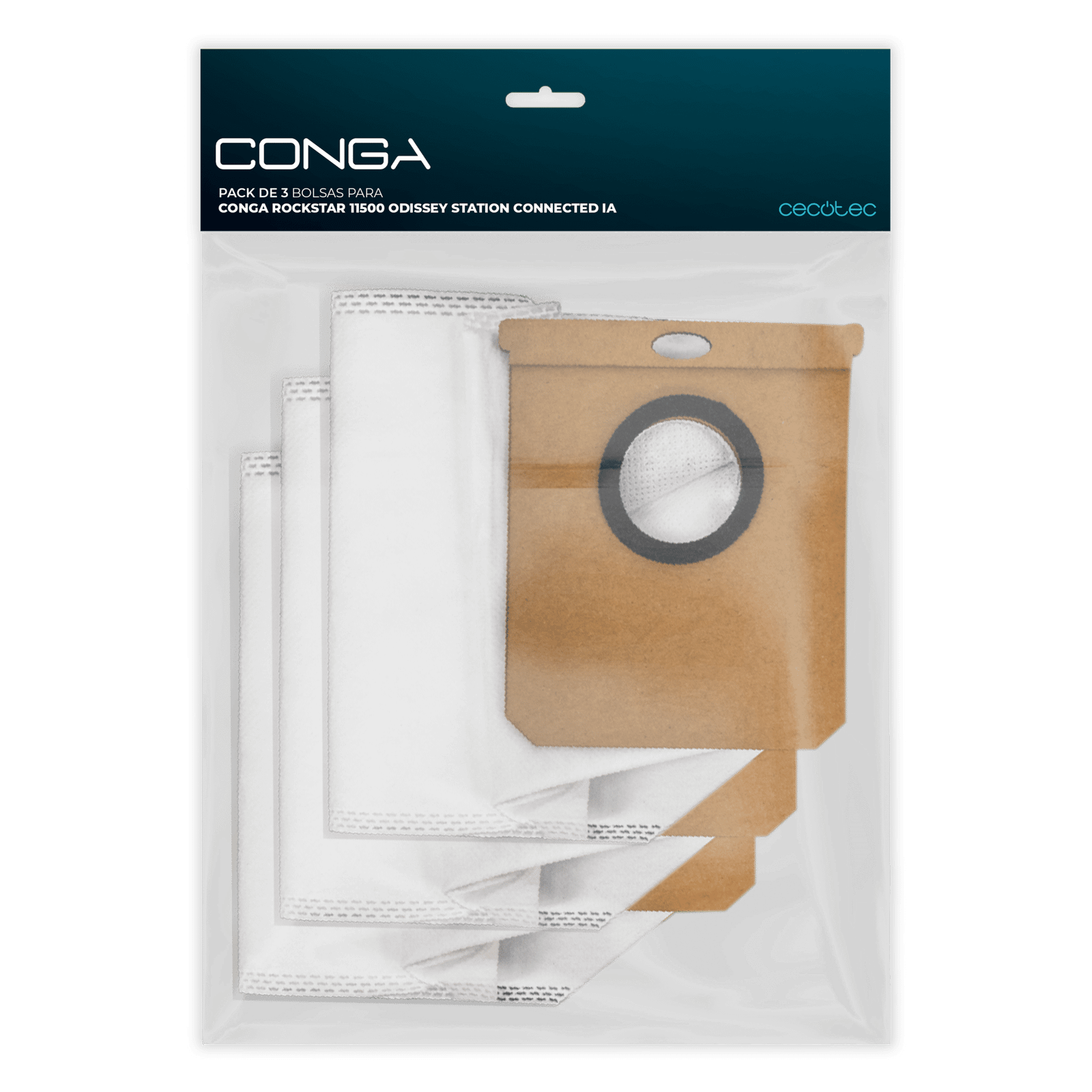 Aspirador Cecotec Pack de 3 bolsas para Conga Rockstar 11500 Odyssey Station Connected IA