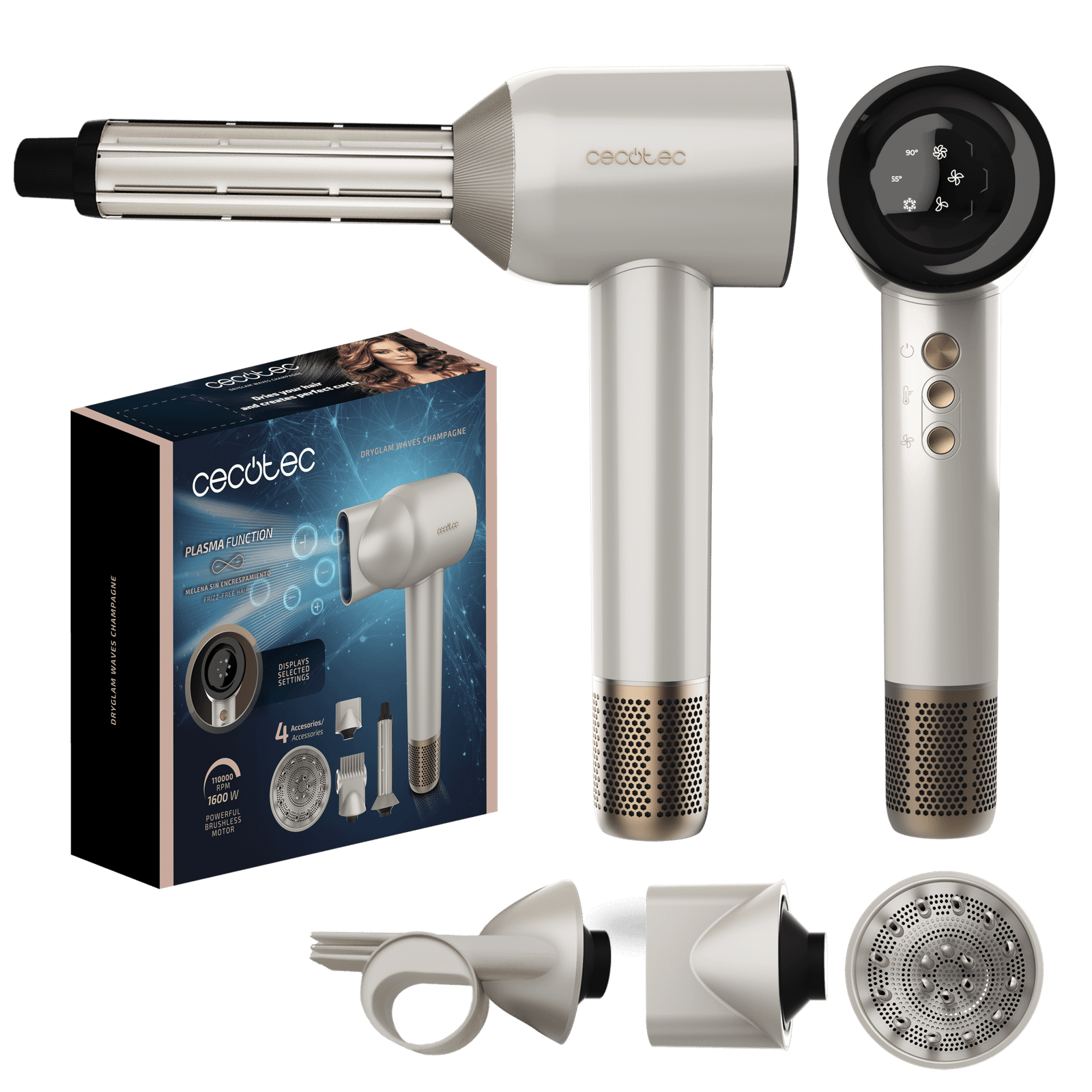Cecotec DryGlam Waves Champagne