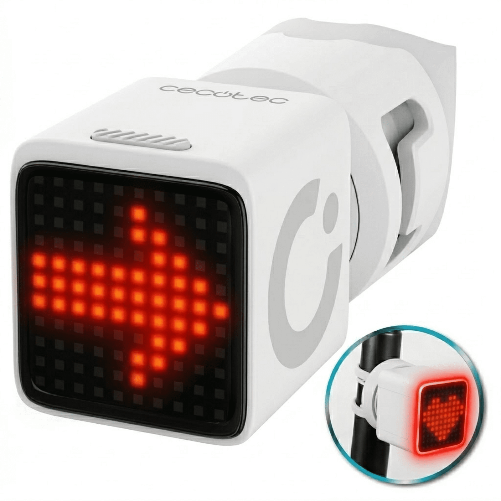 Cecotec Luz bicicleta Smart tail White