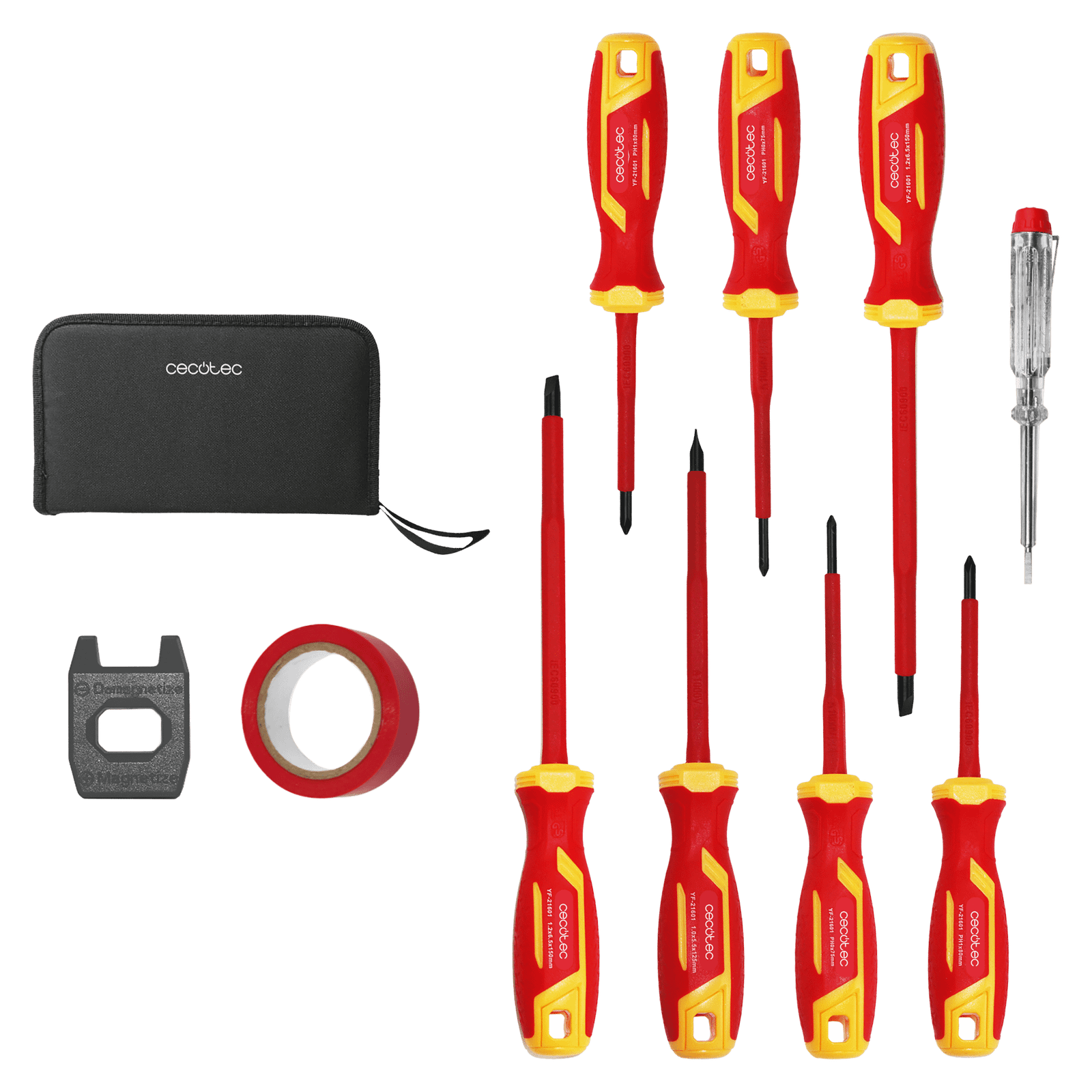 Cecotec Set de destornilladores HardGyro 11 SafeVolt Magnetic