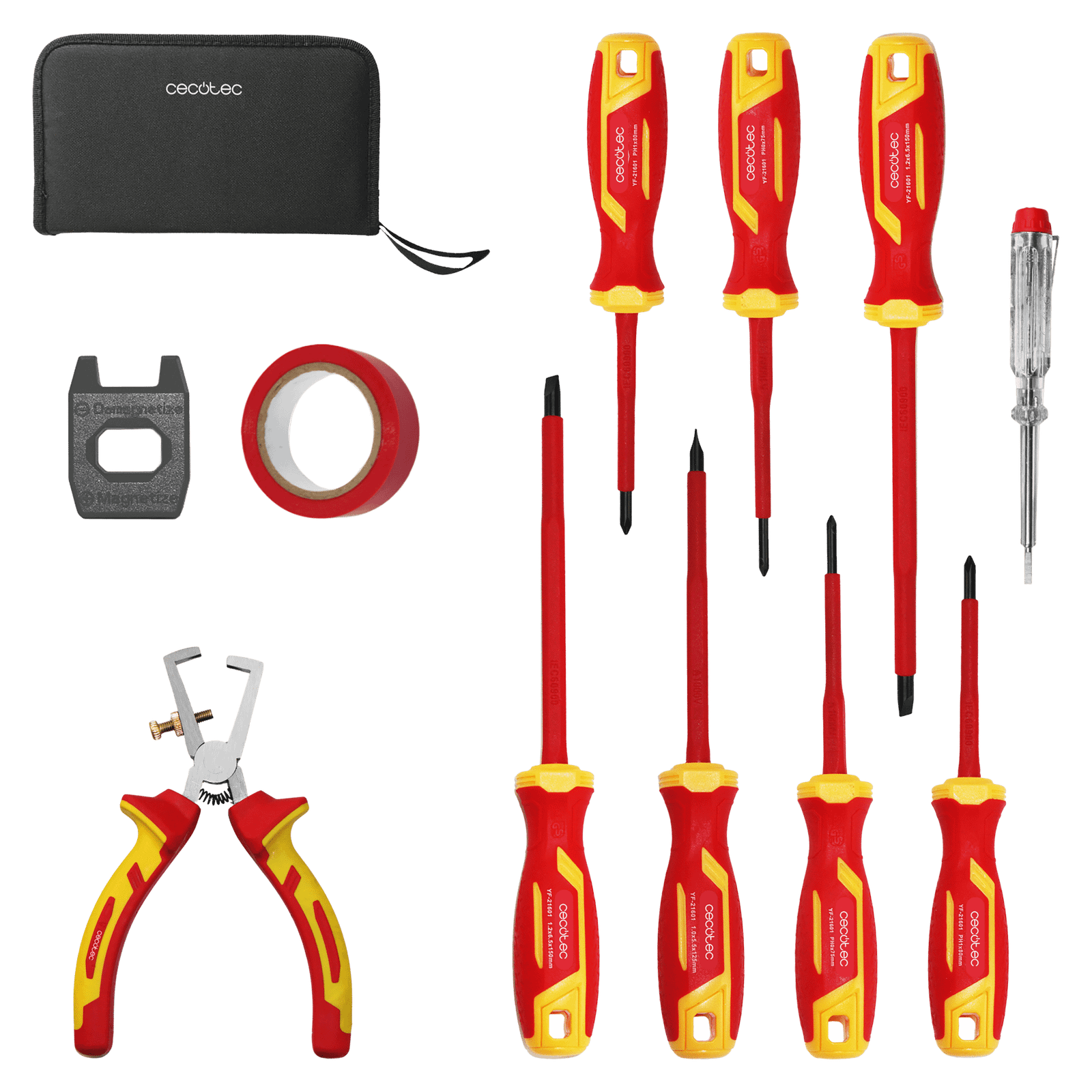 Cecotec Set de destornilladores HardGyro 12 SafeVolt Magnetic
