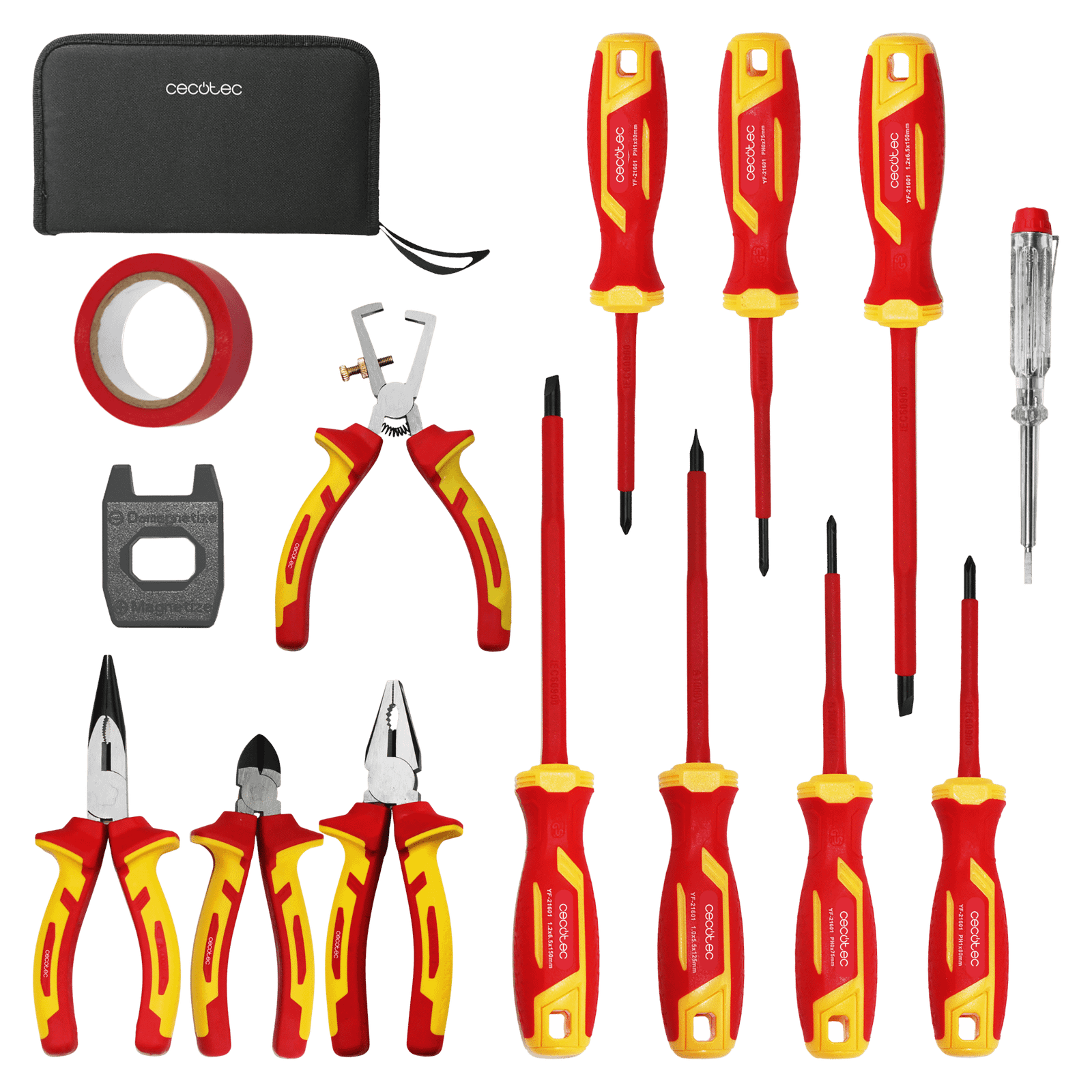 Cecotec Set de destornilladores HardGyro 15 SafeVolt Magnetic