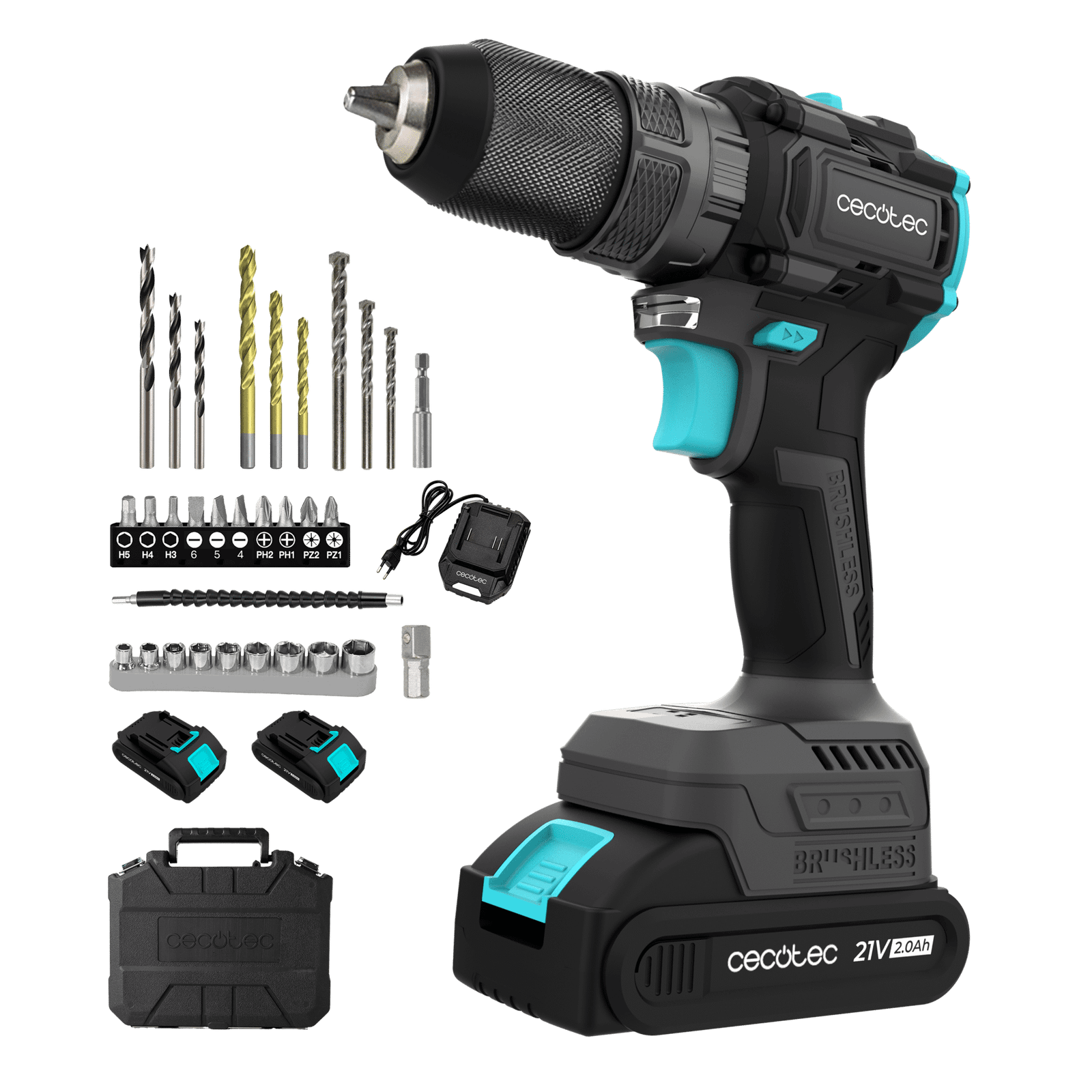 Cecotec Taladro percutor PowerForce 3000 Impact Brushless