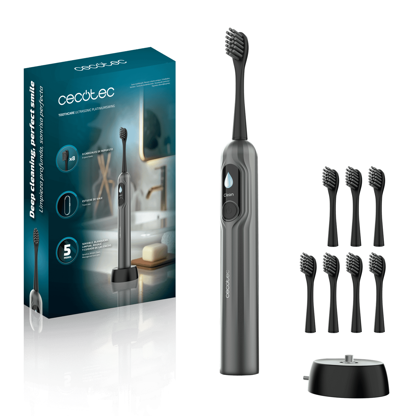 Cecotec ToothCare UltraSonic PlatiniumSwing