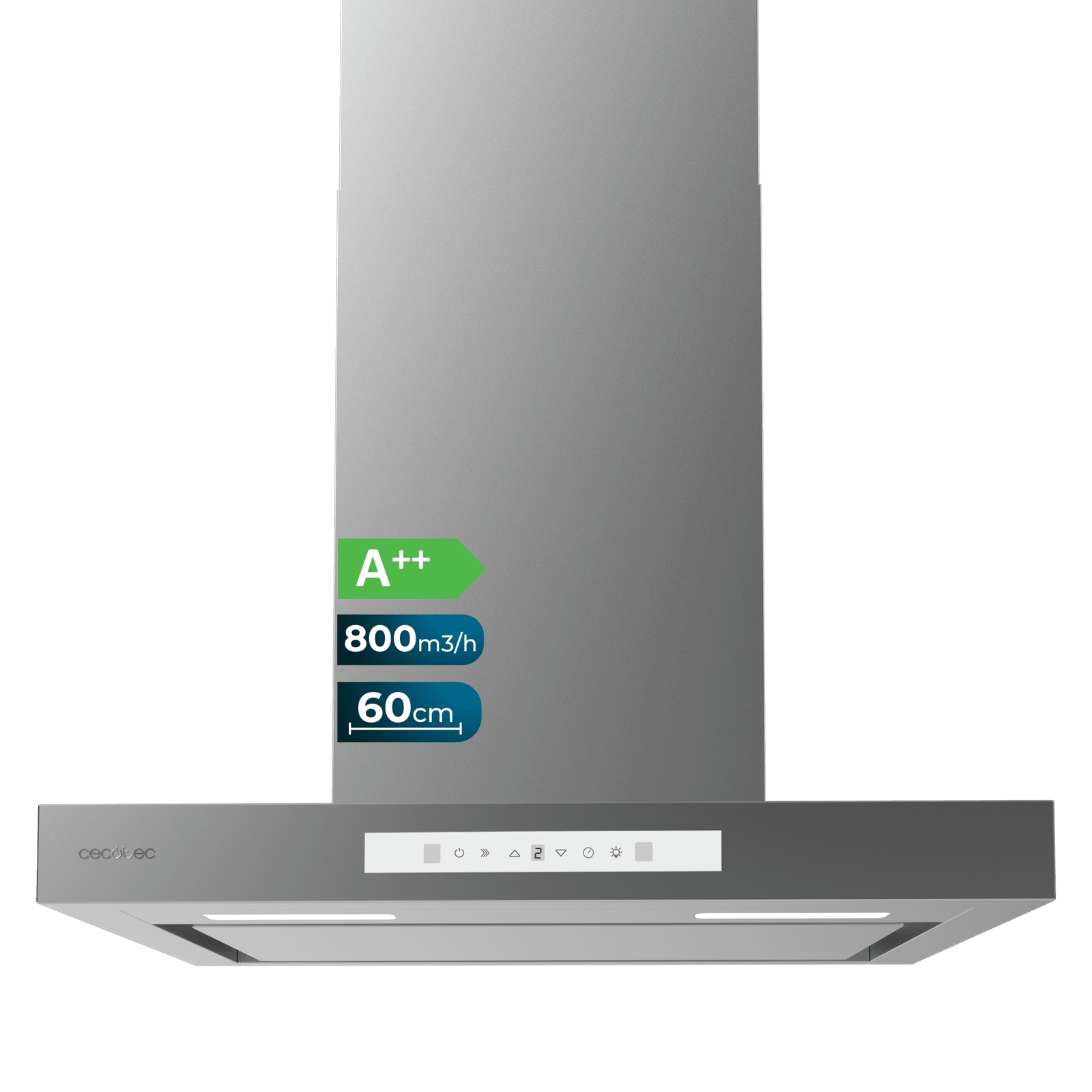 Extractora Cecotec Bolero Flux TT 608000 Slim Glass White A++