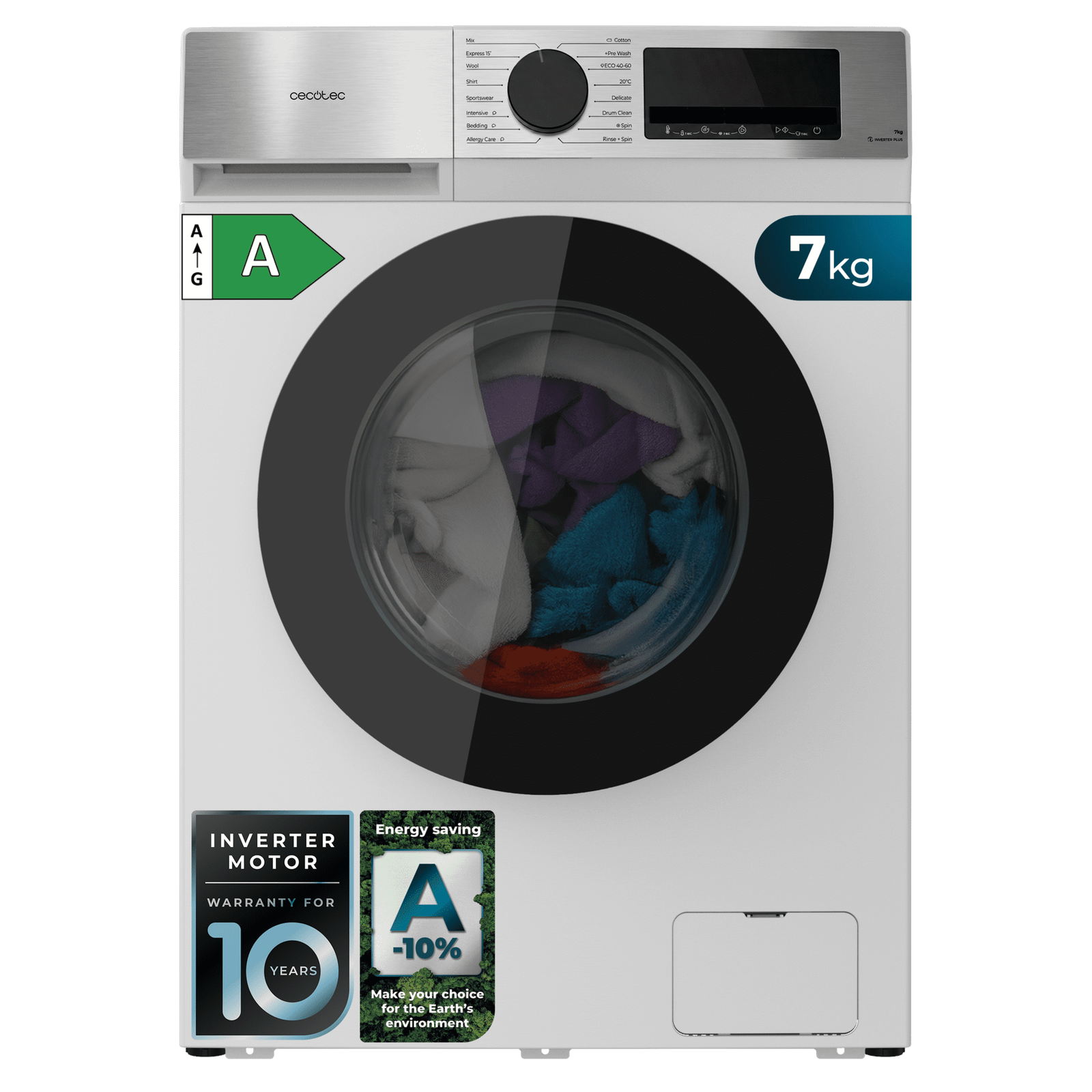 Lavadora Cecotec Bolero DressCode 7450 Inverter
