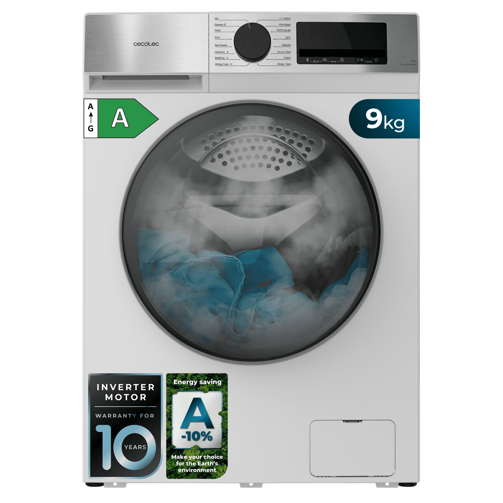 Lavadora Cecotec Bolero DressCode 9450 Inverter