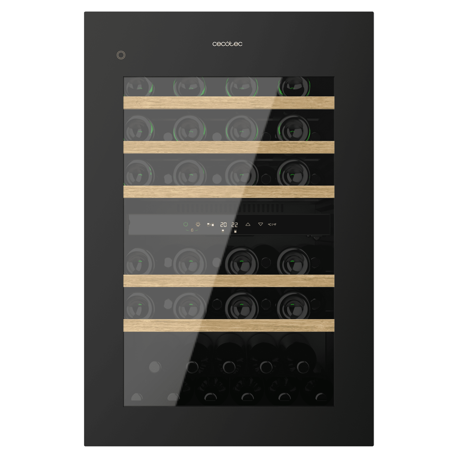 Vinoteca Cecotec Bolero GrandSommelier Duo 57000 Touch Black Compressor