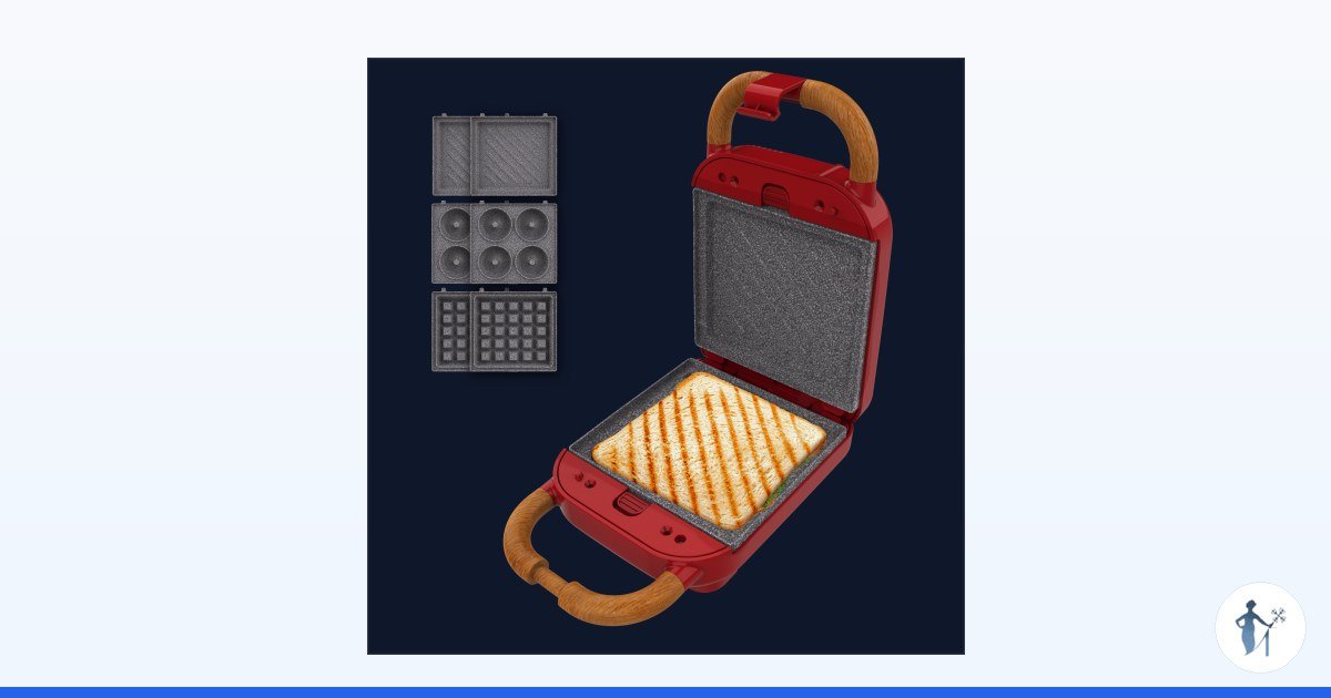 Sandwichera Cecotec Rock'nToast Retro One Red